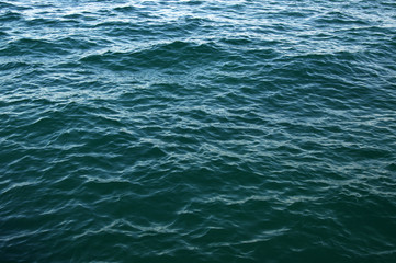 Poster - Blue sea surface with waves