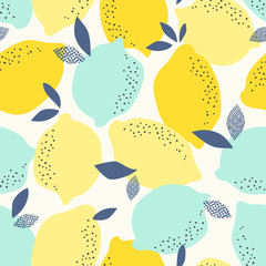 Poster - seamless pattern with citrus fruits