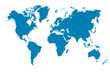 © stas111 - Blue world map on white background. Vector illustration