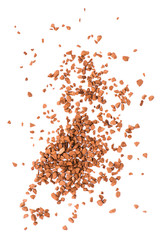 Wall Mural - Instant granulated coffee on white background. Top view.