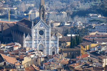 Poster - Basilica di Santa Croce, old Florence, Italy