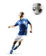 © 103tnn - Professional football soccer player in action isolated white background