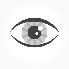 Wall Mural - grey eye icon