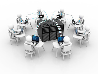 Global Business Network,3d rendering