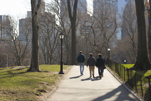 People Walking In Central Park, New York City