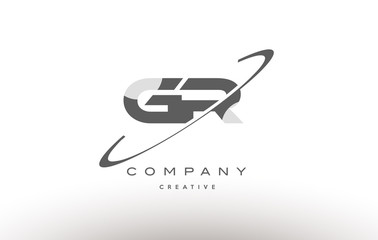 gr g r  swoosh grey alphabet letter logo