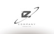 © dragomirescu - iz i z  swoosh grey alphabet letter logo