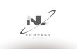 © dragomirescu - nl n l  swoosh grey alphabet letter logo