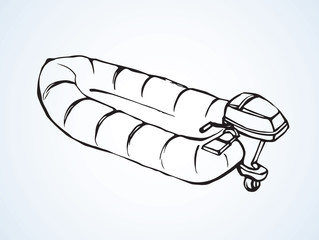 Dinghy. Vector drawing