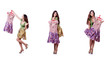 © Elnur - Woman trying to choose dress on white