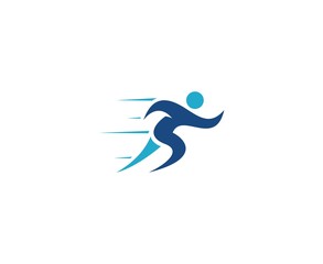 Wall Mural - running man logo