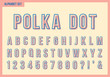 © TinyDoz - Polka dot alphabet letters set. Vector retro vintage typography. Font collection for title or headline design.