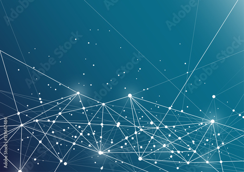 Dots and lines connected together. abstract background