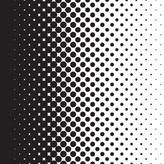 Wall Mural - Halftone dots. Black circles on white background.