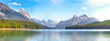 Maligne Lake panorama in Jasper national park, Alberta, Canada