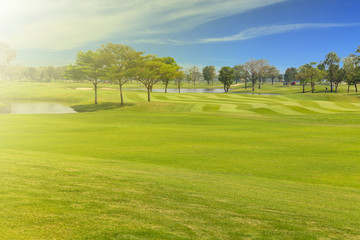 Wall Mural - Beautiful golf course summer landscape