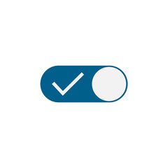 Wall Mural - touch button check mark. touch button yes or no. toggle button