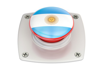 Wall Mural - Argentina flag push button, 3D rendering