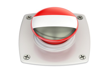 Wall Mural - Yemen flag push button, 3D rendering