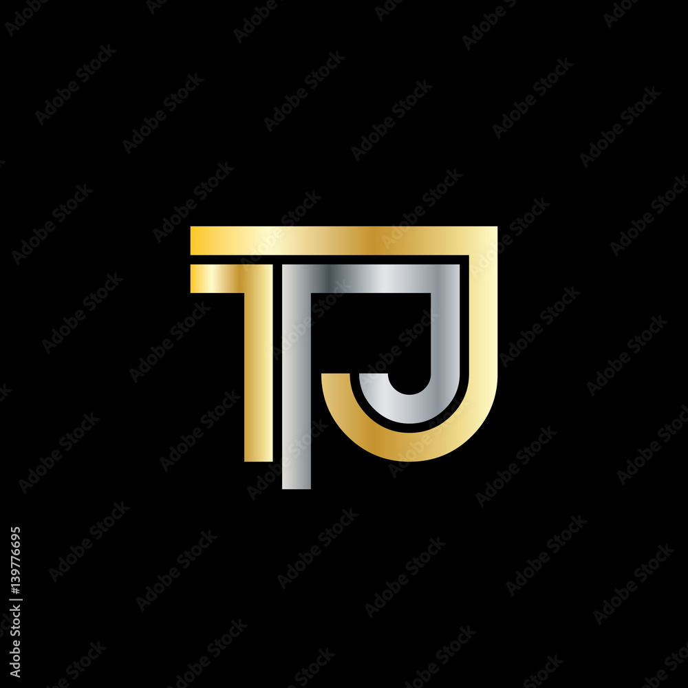 Initial Letter TJ Linked Design Logo Stock Vector | Adobe Stock