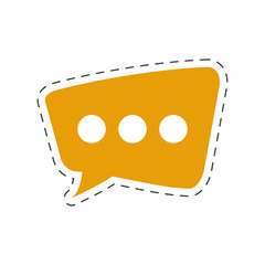 Poster - speech bubble chat icon vector illustration eps 10