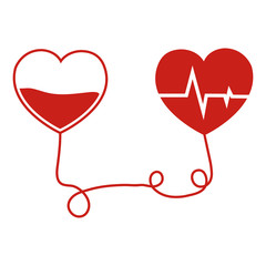 blood donation hearts transfusion vector illustration eps 10
