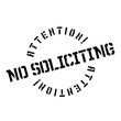 No Soliciting rubber stamp. Grunge design with dust scratches. Effects can be easily removed for a clean, crisp look. Color is easily changed.