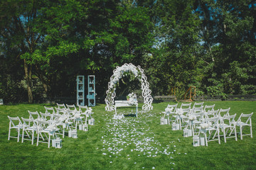 wedding tables and beautiful scenery