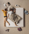 © Westend61 - Man lying in bed with woman lying besides, top view