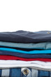 © fotofabrika - Stack of clothes on white background, closeup
