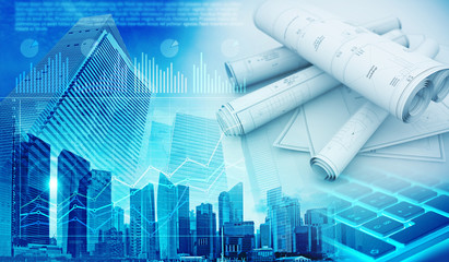 constructions industry and real estate development  concept 
