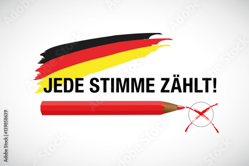 Jede Stimme Zahlt Wahlen Deutschland Buy This Stock Vector And