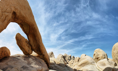 Canvas Print - Arch rock in Joshua Tree national park