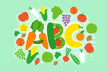 Poster - ABC Vegetables