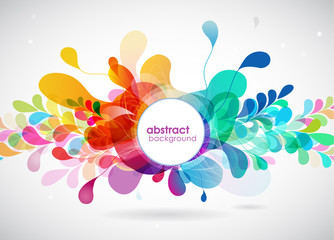 Wall Mural - abstract colored background with circles.