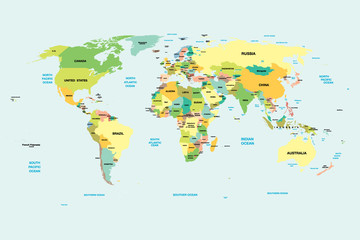  World map.