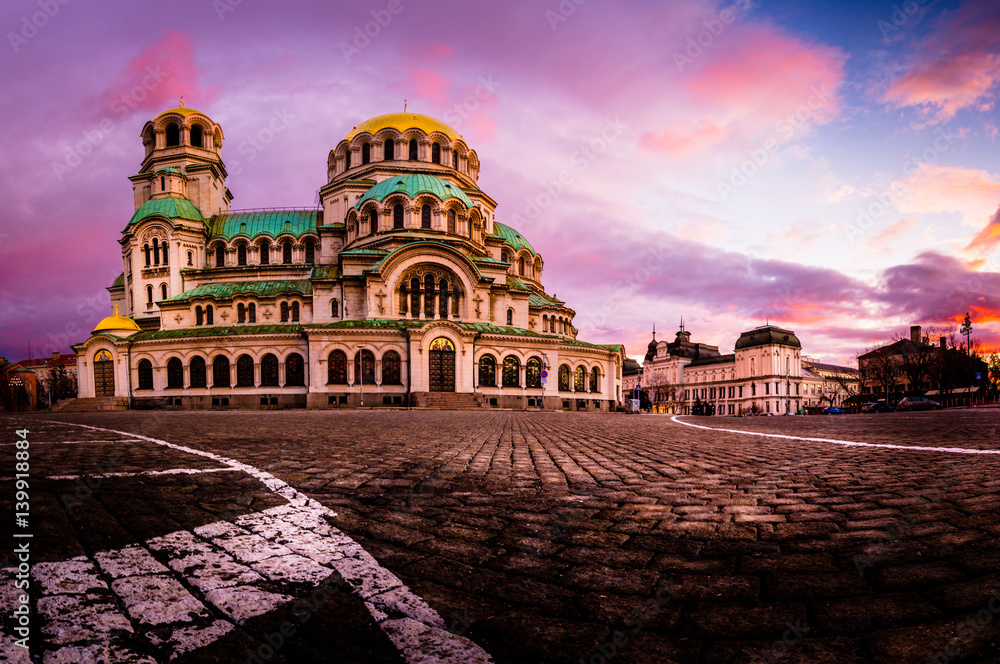 Obraz na płótnie Alexander Nevsky Cathedral in Sofia city Bulgaria w salonie