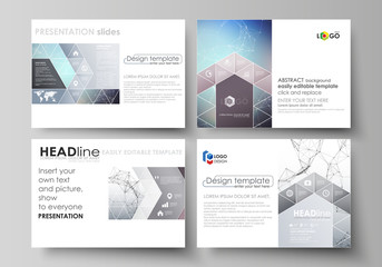 Wall Mural - set of business templates for presentation slides. abstract vector layouts in flat design. compounds