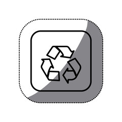 Poster - figure symbol recycle icon, vector illustraction design