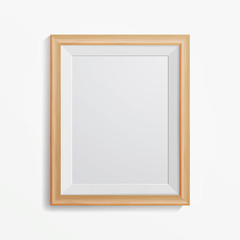 Canvas Print - Realistic Photo Frame Vector. With Soft Shadow. Good For Your Presentations.