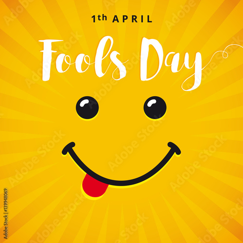 April Fools Day Smile Banner April Fools Day Text And Vector