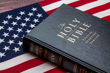 Bible With USA Flag