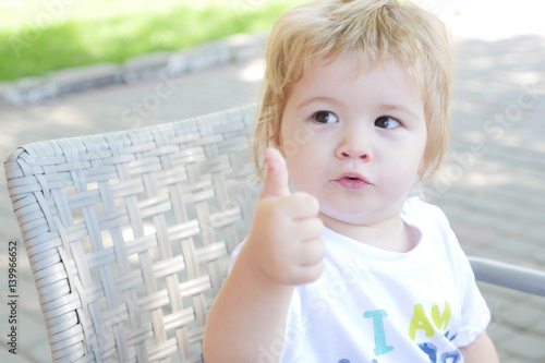 Cute Boy With Smiling Eyes Posing To The Camera Toddler Baby Boy