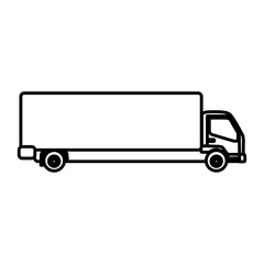 Poster - figure trucks trailer icon, vector illustraction design