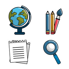 Sticker - color school tools icon