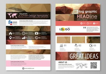 Wall Mural - blog graphic business templates. page website design template, easy editable abstract vector layout.