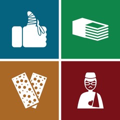 Poster - Set of 4 bandage filled icons