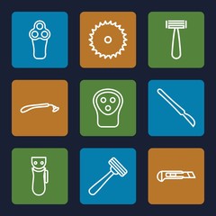 Poster - Set of 9 cutter outline icons