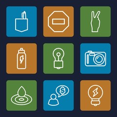 Poster - Set of 9 creative outline icons