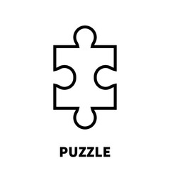 Puzzle icon or logo in modern line style. 